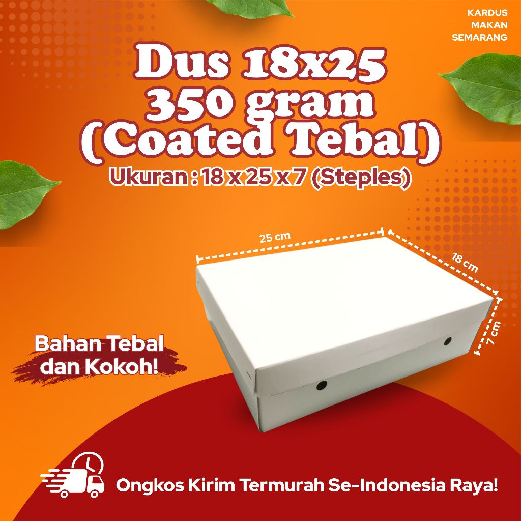 

Dus 18x25x7 Makanan 18cm x 25cm x 7cm Duplex Coated Roti Box Berkat Kardus Kue Coated Tebal 350 gram Kotak Makan Nasi Ikan Goreng Box Ikan Goreng Bakar Nila Kakap Banden Pisang Paket Lengkap