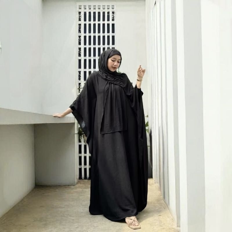 ABAYA MAHALINI KAFTAN BUTTERFLYCRINCKLE GAMIS TERBARU