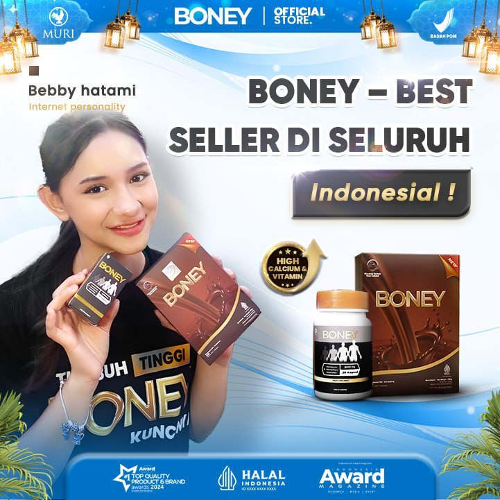 Boney & Susu Boney (2 Susu + 2 Boney) - Susu Peninggi / Kapsul Peninggi Herbal Naikkan Tinggi Badan