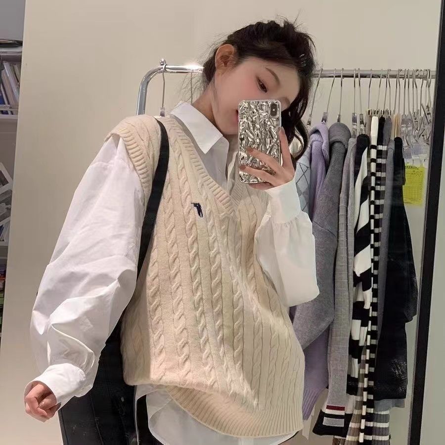 Wini Vest Knit Import Grosir 72 knit import premium Rompi Rajut Wanita Korean  Style Big Size Atasan