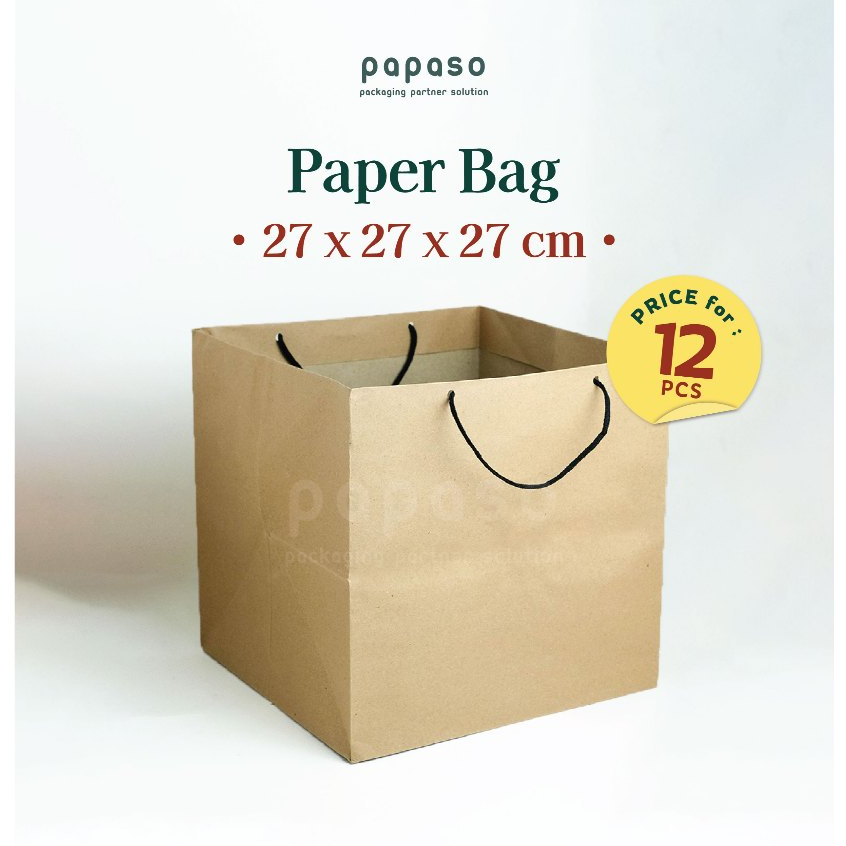 

Kraft Paper Bag 27x27x27 cm / Tas Kertas / Kantong