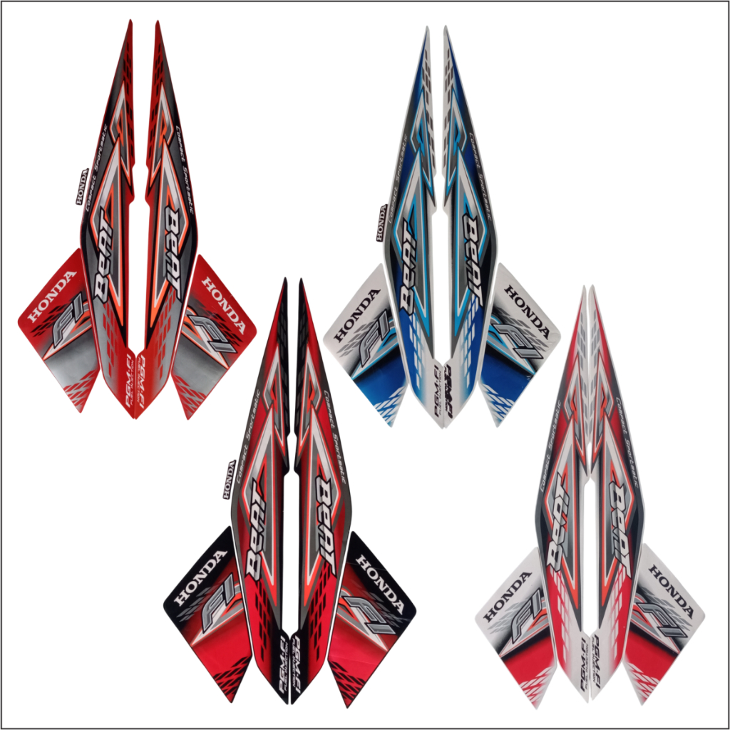 Striping Sticker Honda Beat fi 2014 Full merah list body motor beat 2014