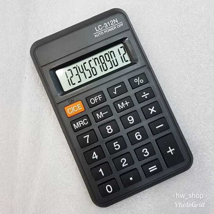

Kalkulator 12 Digit 312 LC 312 Mini 12 Digit Warna Hitam