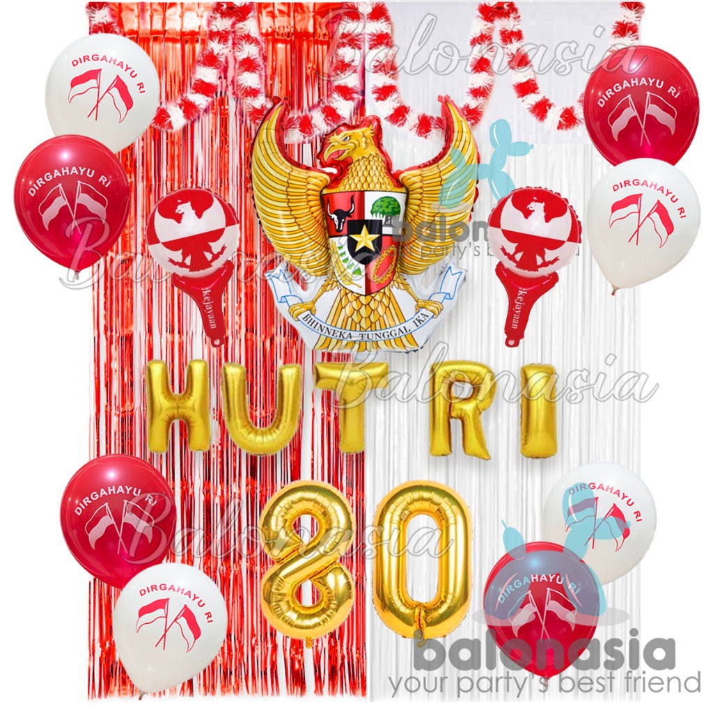 Balonasia Tirai Merah Putih dirgahayu HUT RI