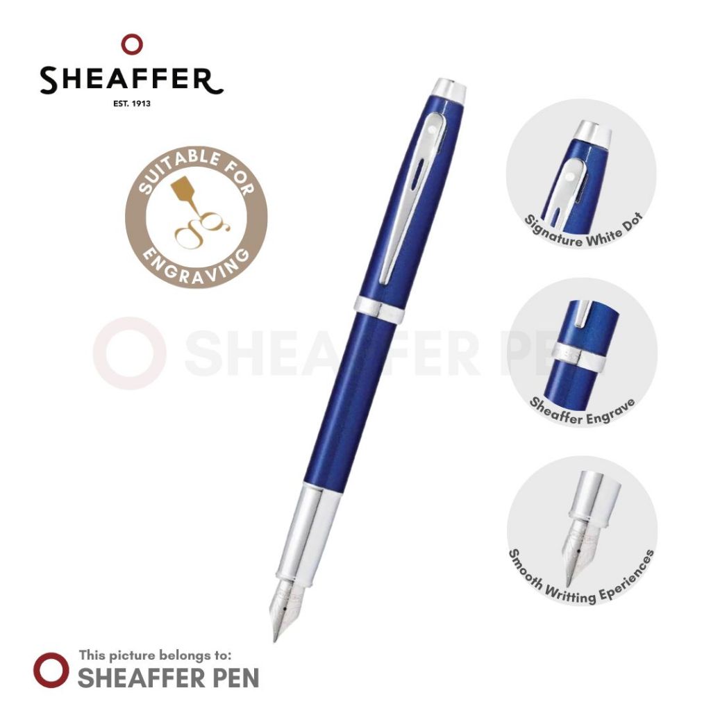

Sheaffer® 100 Glossy Blue Lacquer Fountain Pen