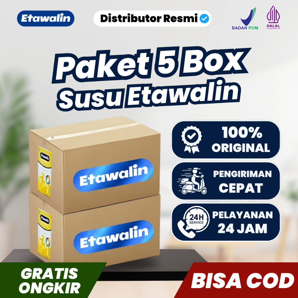 

Paket 5 Box Etawalin Original Ampuh Atasi Asam Urat Susu Kambing Etawa Bubuk dan Jahe BPOM Halal COD