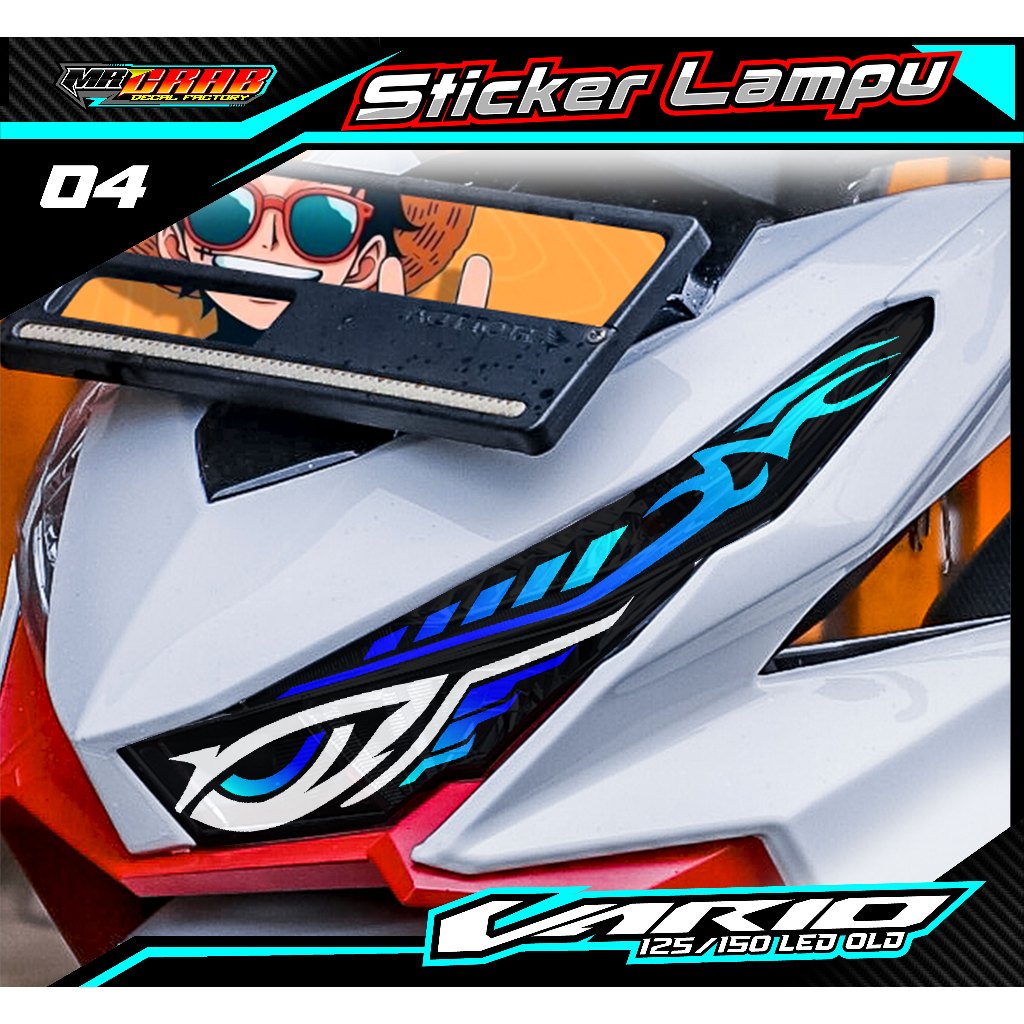 04 STICKER TRANSPARAN LAMPU ALIS VARIO 125/150 LED OLD - STICKER UV TRANSPARAN LAMPU ALIS VARIO 125/