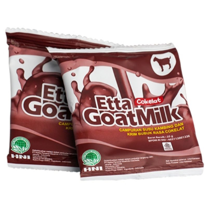 

Susu Kambing Bubuk Sachet Rasa Original Coklat Gula Aren HNI