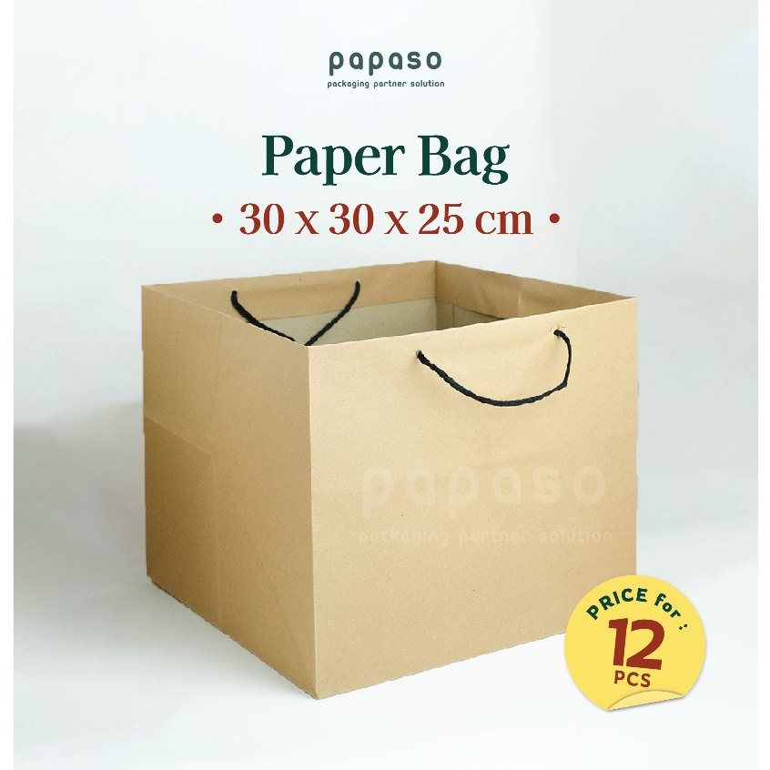 

Kraft Paper Bag 30x30x25cm / Tas Kertas / Kantong