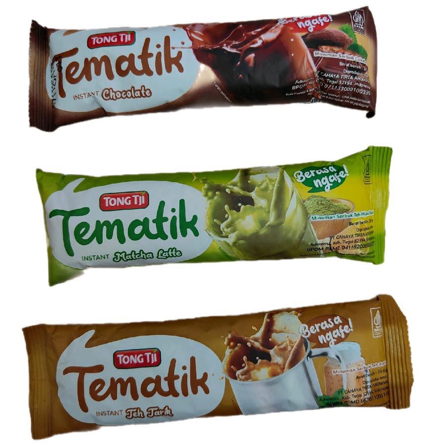 

TEH TEMATIK TONGTJI Bubuk Rasa Chocolate, Matcha Latte, Teh Tarik sachet instan isi 3 sachet - Coklat 3 pcs