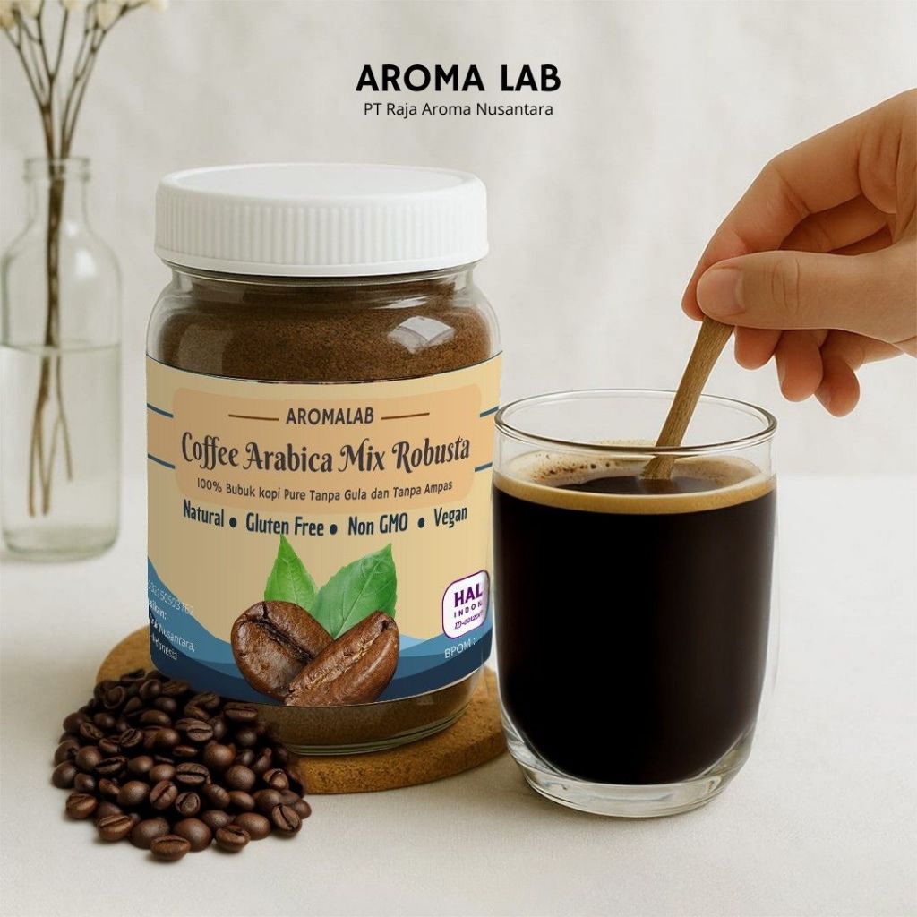 

AROMALAB - Coffee Arabica Mix Robusta 100% Pure KOPI ARABICA MIX ROBUSTA Murni