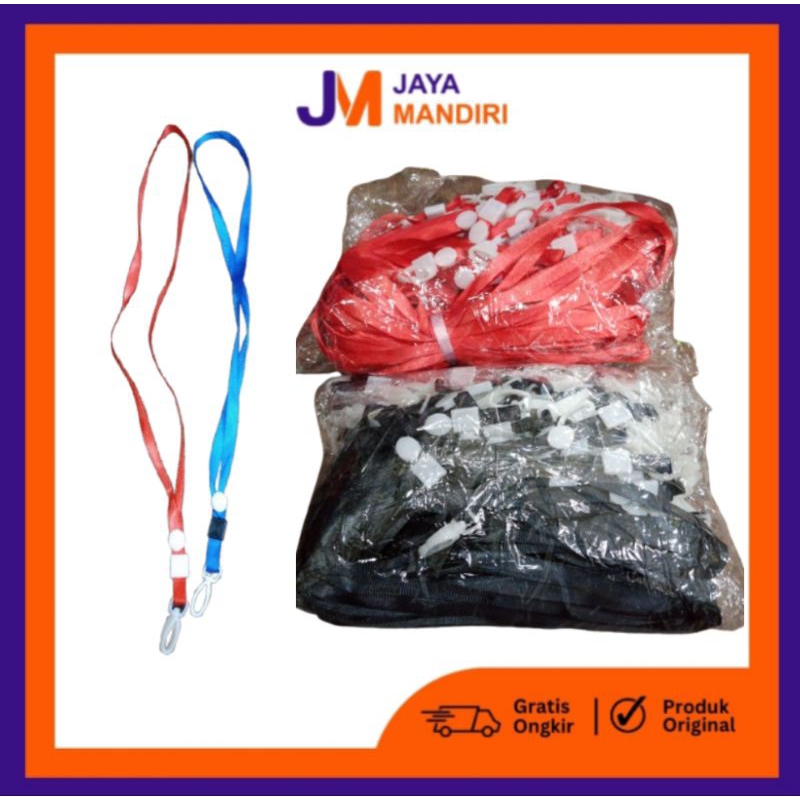 

(5Pcs) Tali Gantungan ID Card dengan Klip Jepit - Warna
