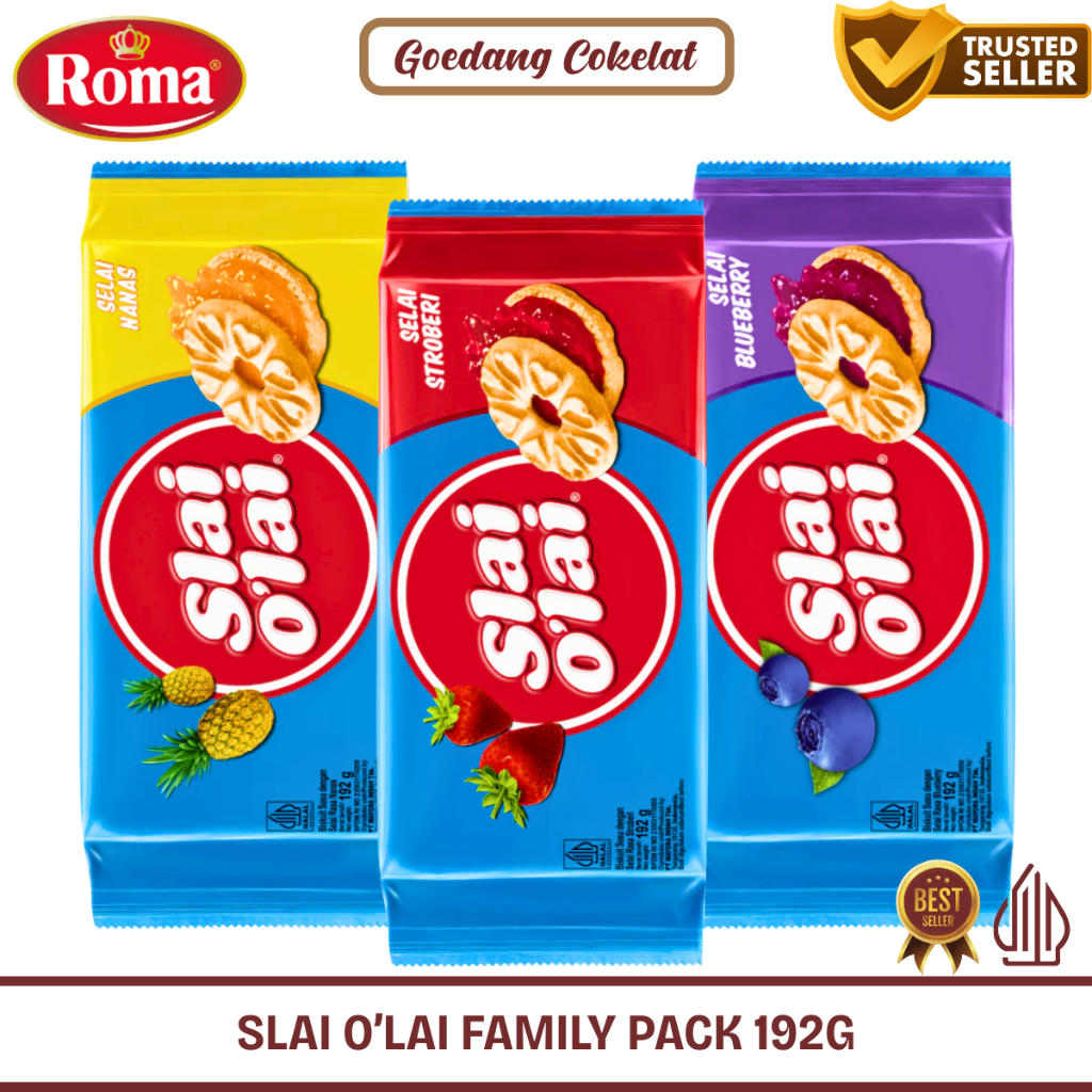 

Roma Slai O'lai Strawberry Blueberry Pineapple Nanas Slai Olai 192g