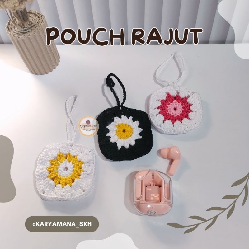 POUCH RAJUT/ TWS POUCH RAJUT/ AIRPODS POUCH RAJUT