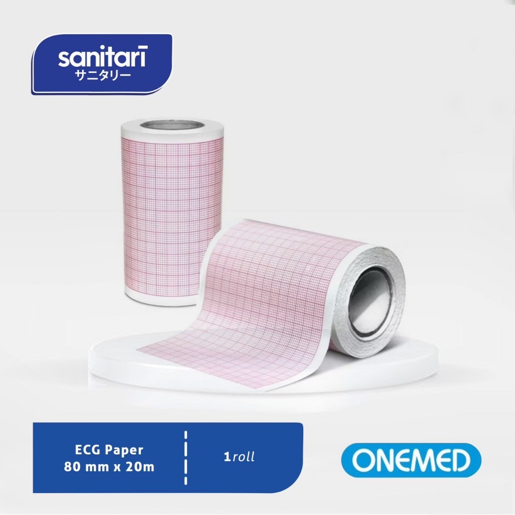 ECG Paper 80mm x 20m ECG Paper Onemed Kertas EKG 80mm x 20m Kertas EKG 3 Channel Kertas EKG Onemed