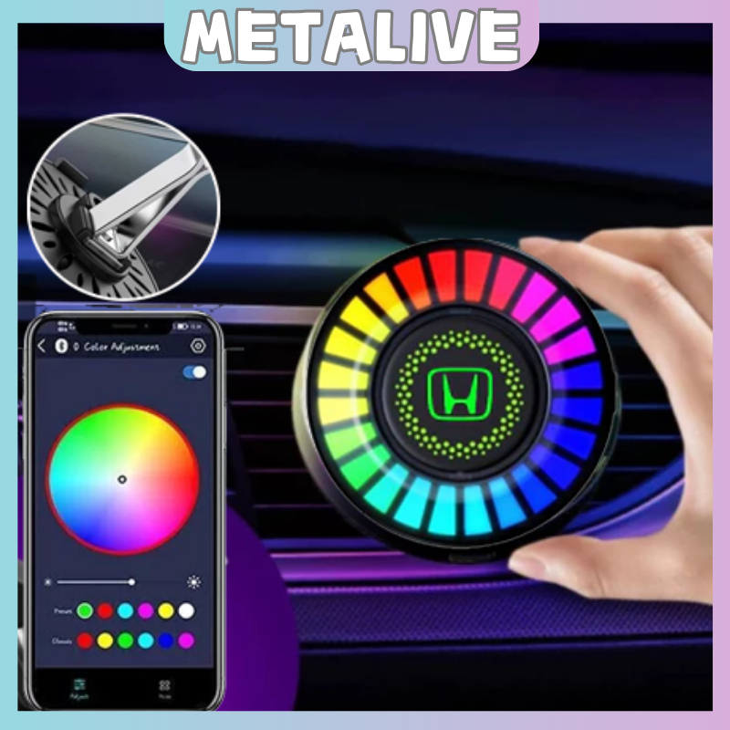 Led Lampu Musik Aromaterapi Mobil Lampu Equalizer Audio RGB Car Music Suara Irama Suara Suasana Caha