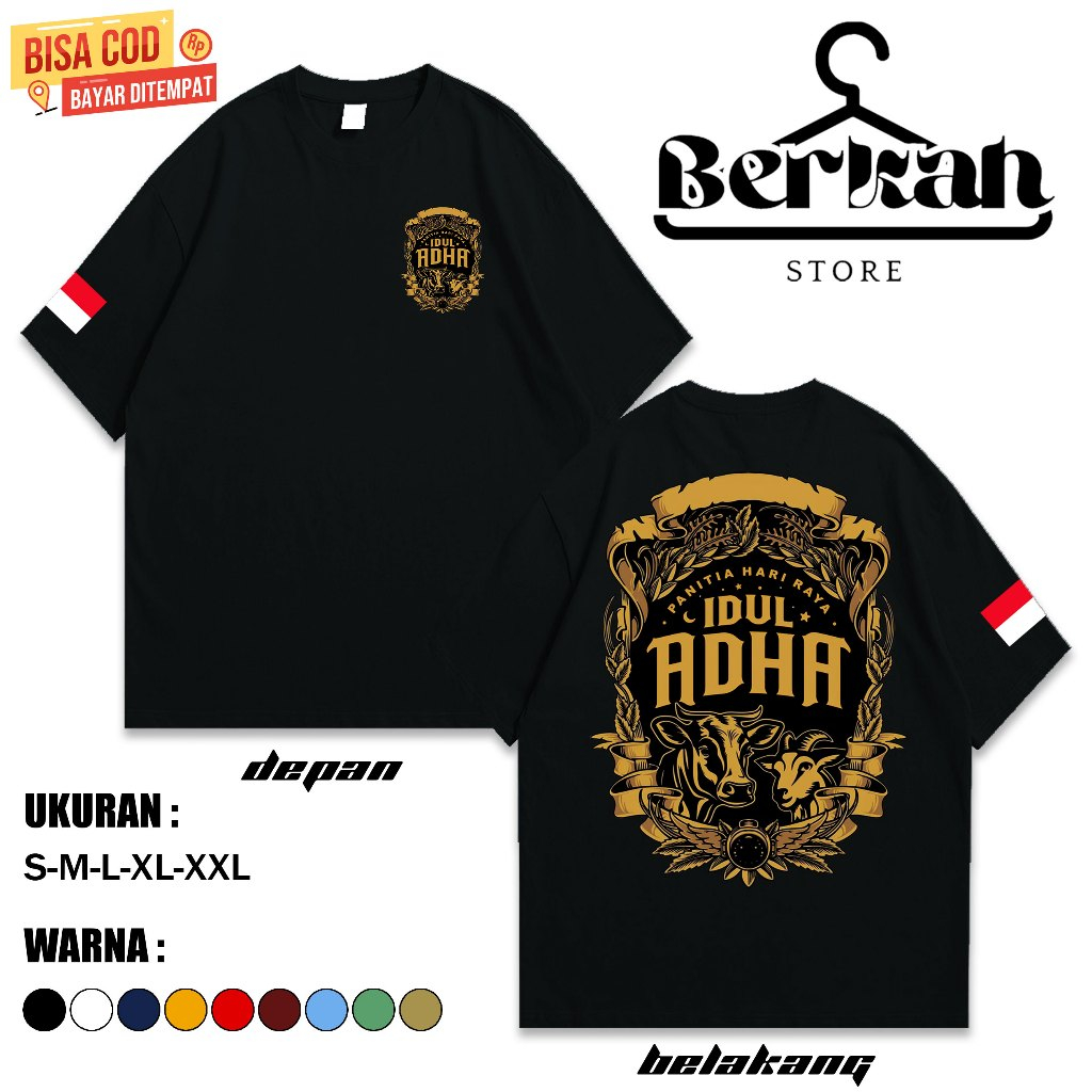 PROMO KAOS PANITIA QURBAN SAPI CATTON COMBED 24S