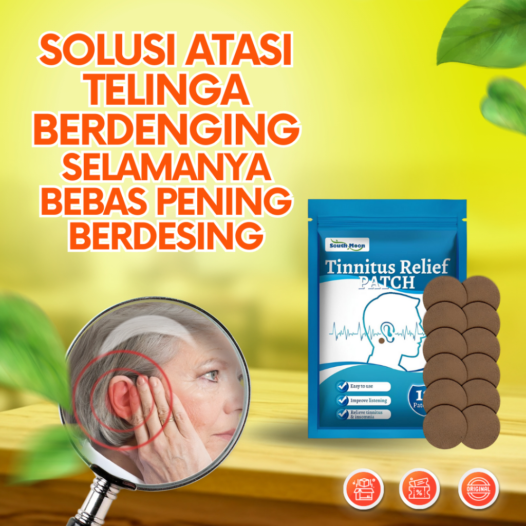 OTO RINGEAR PATCH  Solusi kuping berdengung sakit bernanah tinus koyo telinga tuli congek susah mend