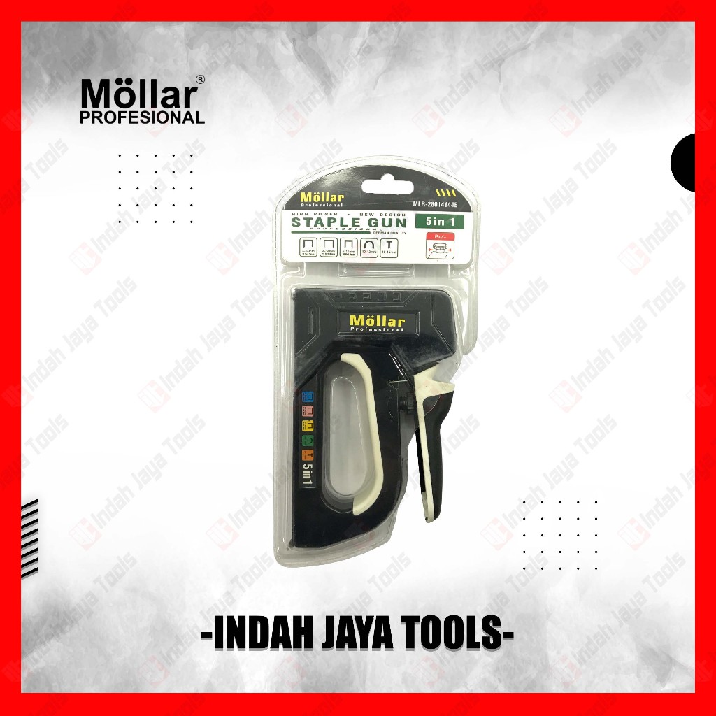 

MOLLAR MLR-28014144B Staples Gun Tacker 5 in 1 - Stapler Jok Tembak Hekter Manual Staple