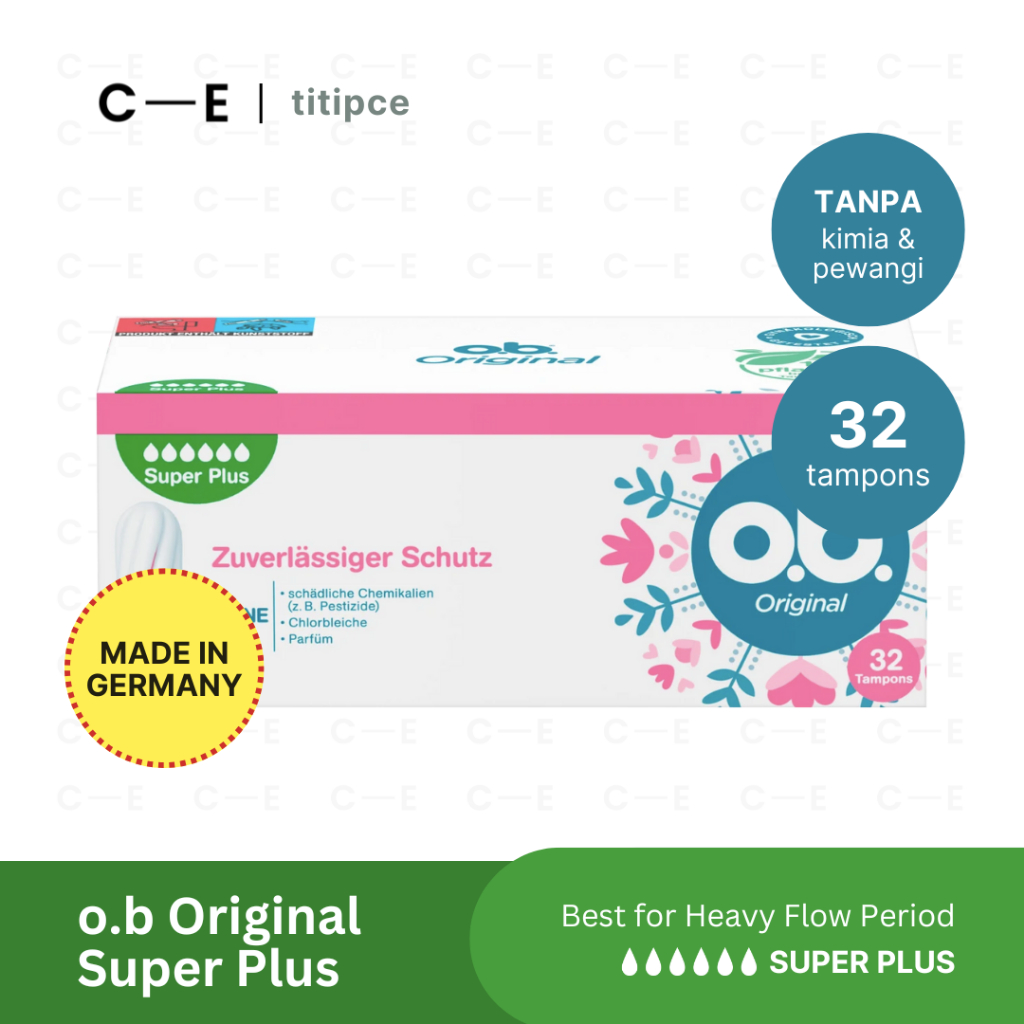 o.b Original Super Plus 32 pcs Tampon Germany Heavy Period Menstruation