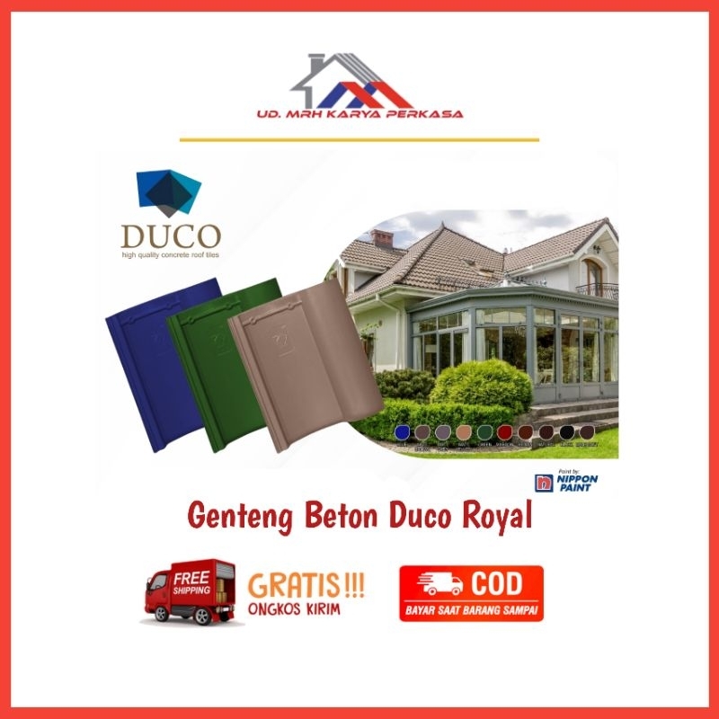 Genteng Beton Duco Royal | COD dan Gratis Ongkir Min. Pembelian 1000pcs