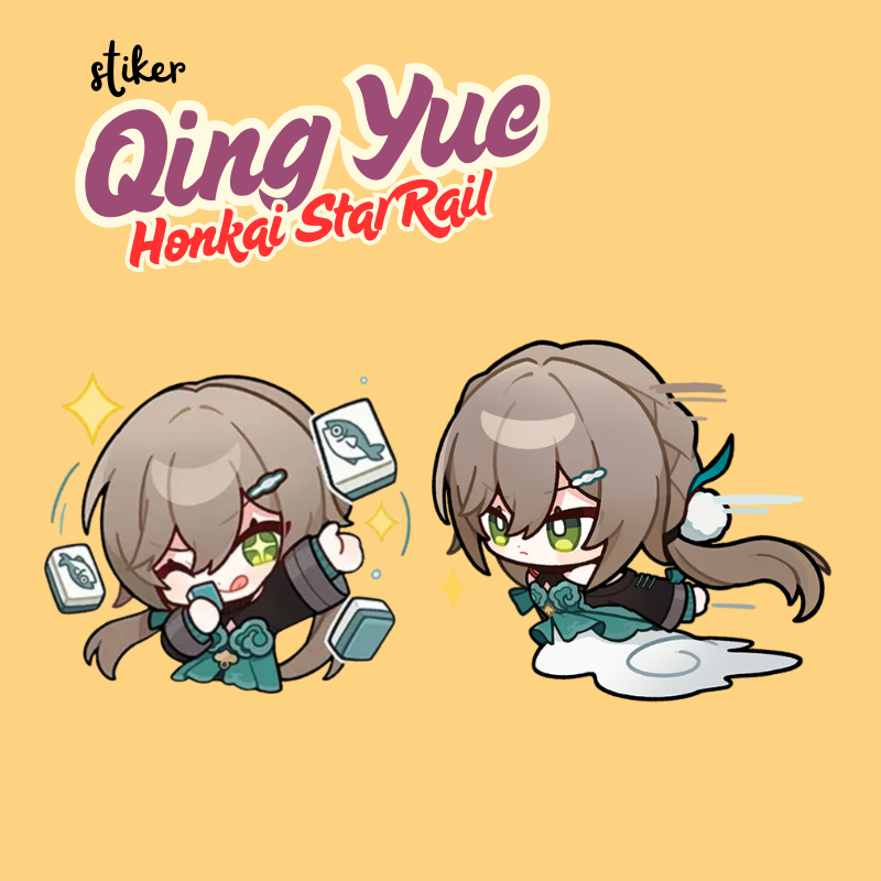 

STIKER QING QUE HSR | STICKER QING YUE HONKAI STAR RAIL 7 CM VINYL GLOSSY ANTI AIR