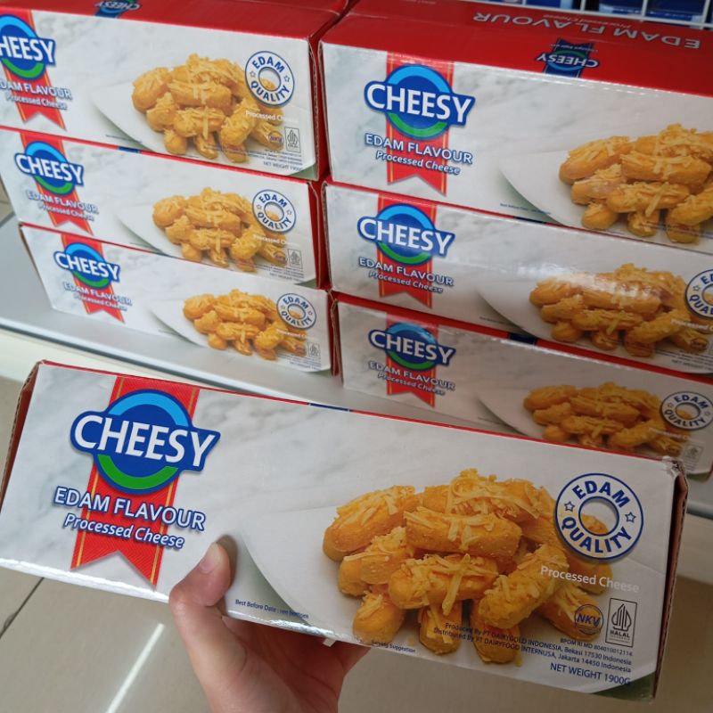 

Cheesy Edam Flavour 1.9kg Keju Block Balok Cheese Cake Kue Kering Kastangel Nastar Bolu Gulung Roti