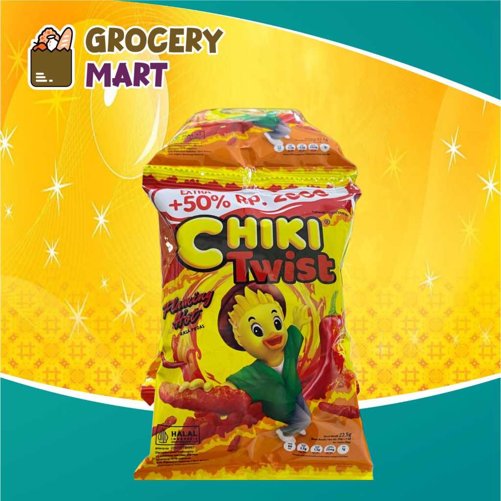 

(RENCENG) Chiki TWIST Jagung Rasa Flaming Hot/Pedas Isi 10Pcs