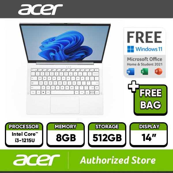 Acer Laptop Aspire Light 14M-3CID Intel Core i3-1215u 8GB 512GB 14" W11