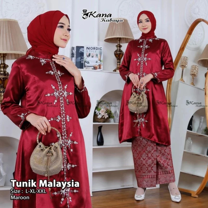 (COD) TERBARU SETELAN KEBAYA TUNIK PAYET MALAYSIA/BAJU KURUNG MALAYSIA/BAJU KURUNG MODERN/KEBAYA KUR