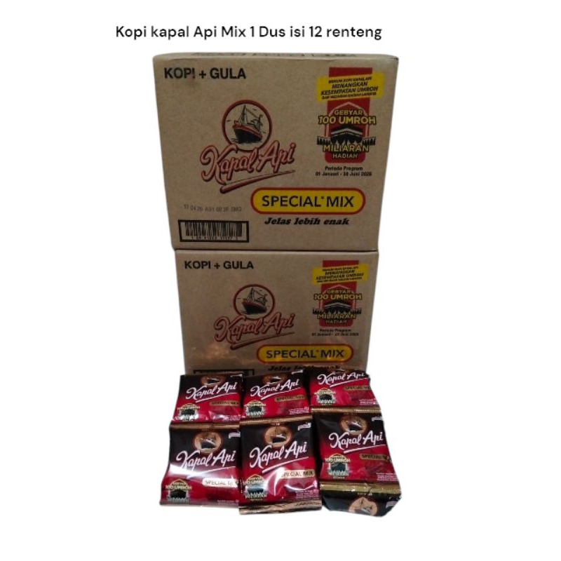 

Kopi KAPAL API SPESIAL MIX 1 DUS isi 12 renteng