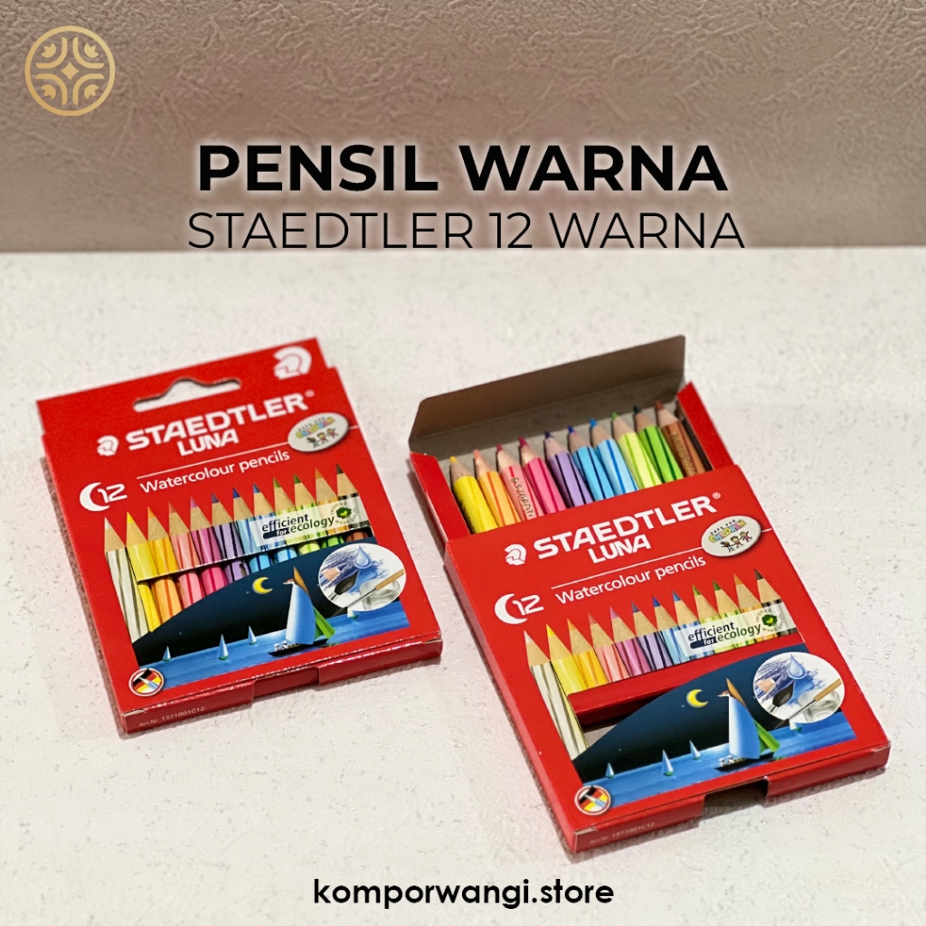 

Pensil Warna Luna Staedtler 12 Warna Pendek Watercolour / Pensil Warna Pendek