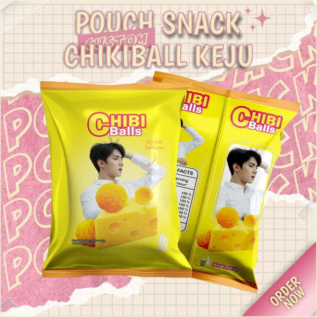 

Snack Pouch Jumbo Custom Chikiballs Keju