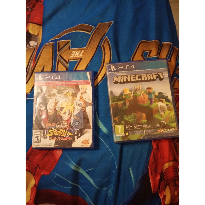 kaset PS 4 second Naruto dan minecraft