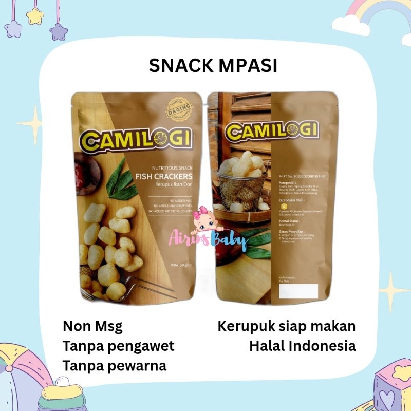 

CAMILOGI KERUPUK IKAN DORI CAMILOGI KERUPUK IKAN LELE 50GR KERUPUK MPASI NON MSG TANPA PENGAWET KRUPUK MPASI SNACK MPASI CEMILAN MPASI KRUPUK SEHAT KRUPUK SIAP MAKAN