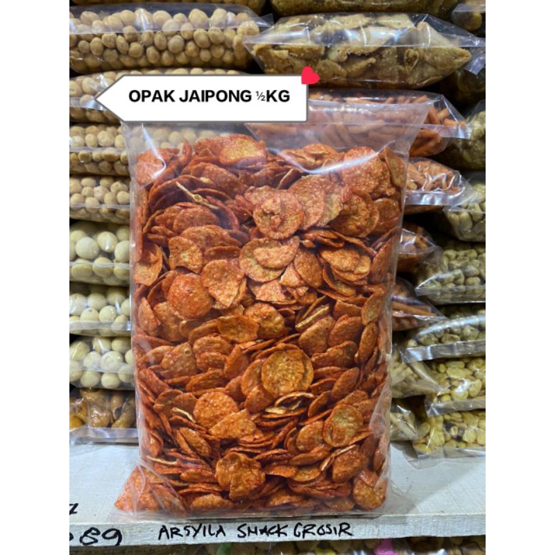 

Snack Kiloan Opak Jaipong Rasa Balado Kemsan 500gr
