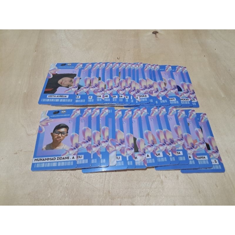 CETAK ID CARD KOMUNITAS SEKOLAH PVC ATM 1 HARI JADI