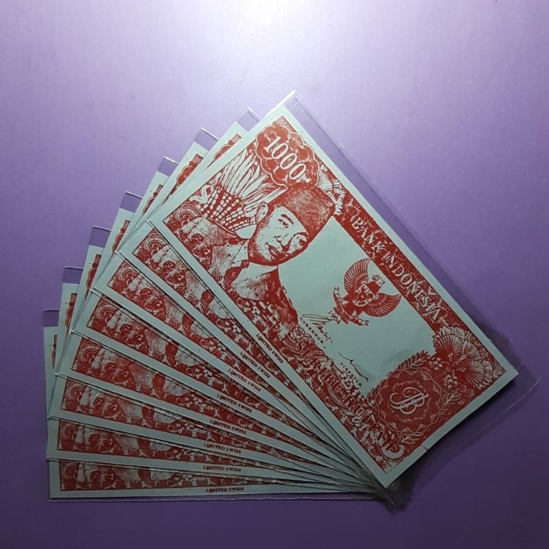 Replika uang kuno 1000 rupiah sukarno tahun 1964
