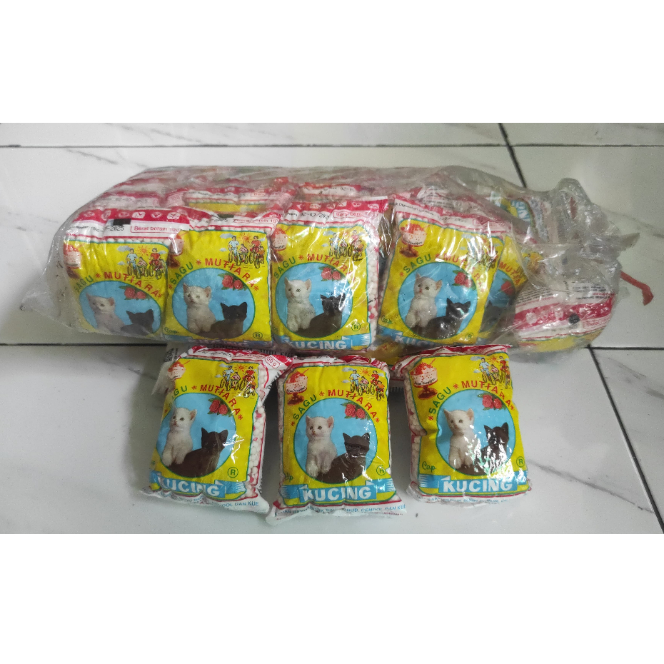 

Sagu Mutiara Cap Kucing 100 gr/Untuk Makanan/Jajanan pasar
