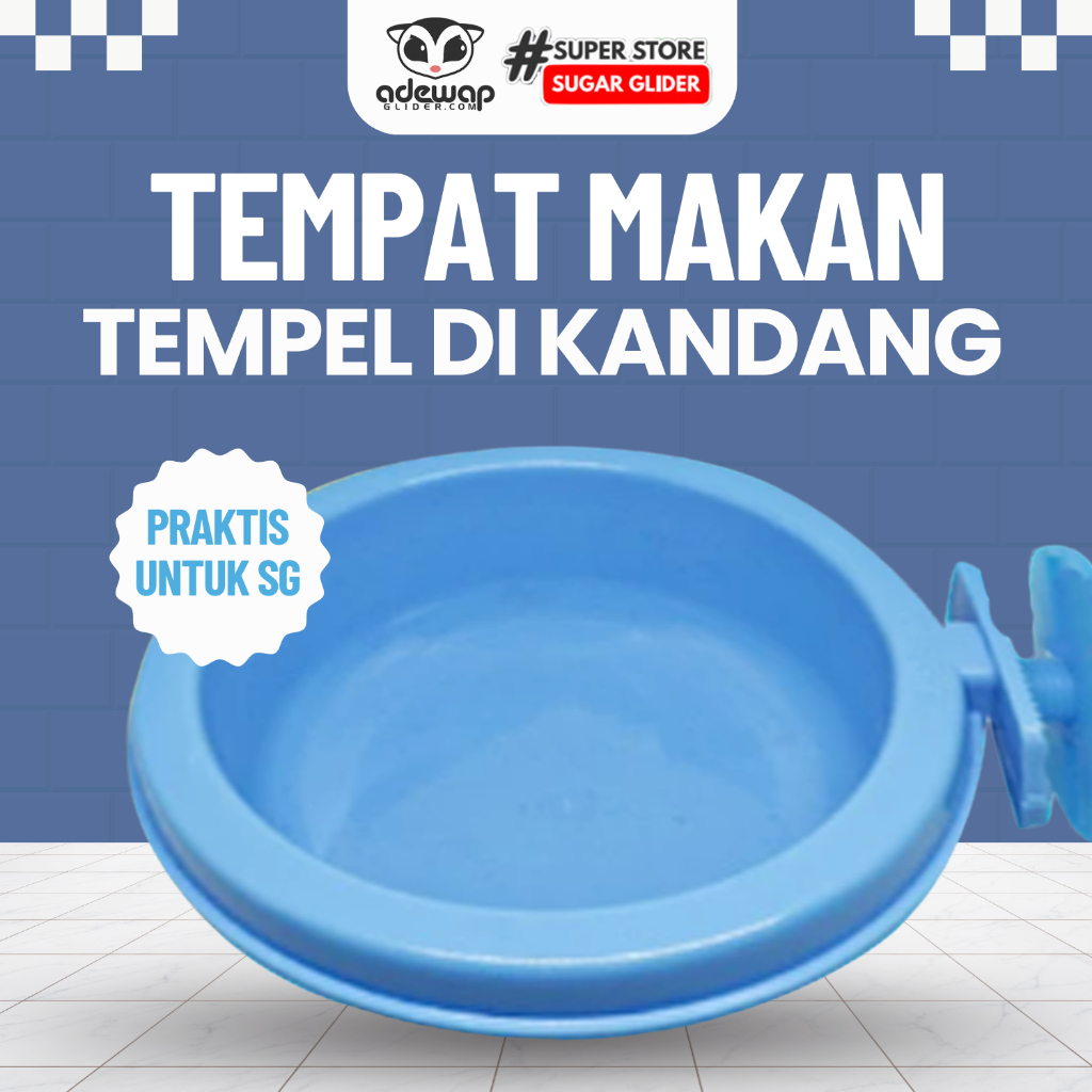 ADEWAP GLIDER Tempat Makan Jepit Single Sugar Glider