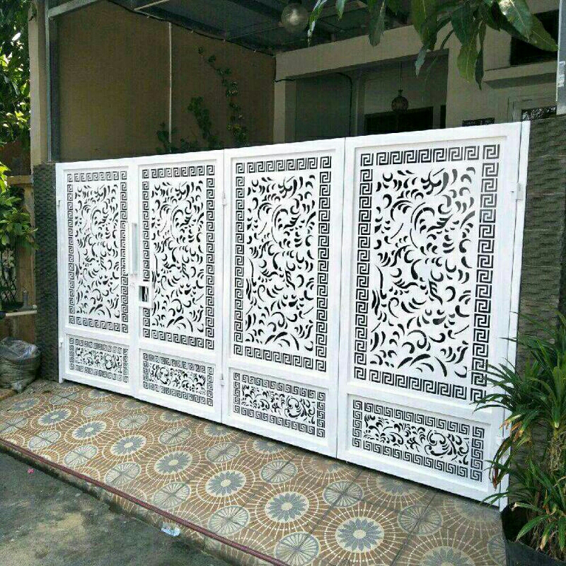 Pintu lipat besi model Laser cutting Murah