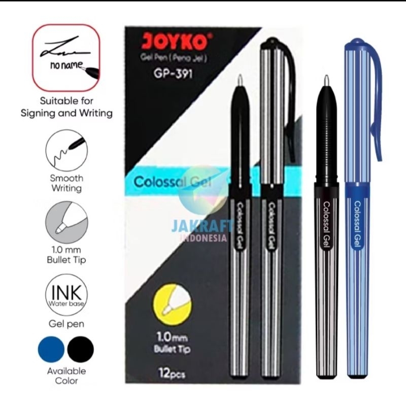 

4ds! GEL PEN GP-391 1.0 COLOSSAL GEL ( harga 12 pcs )tinta hitam