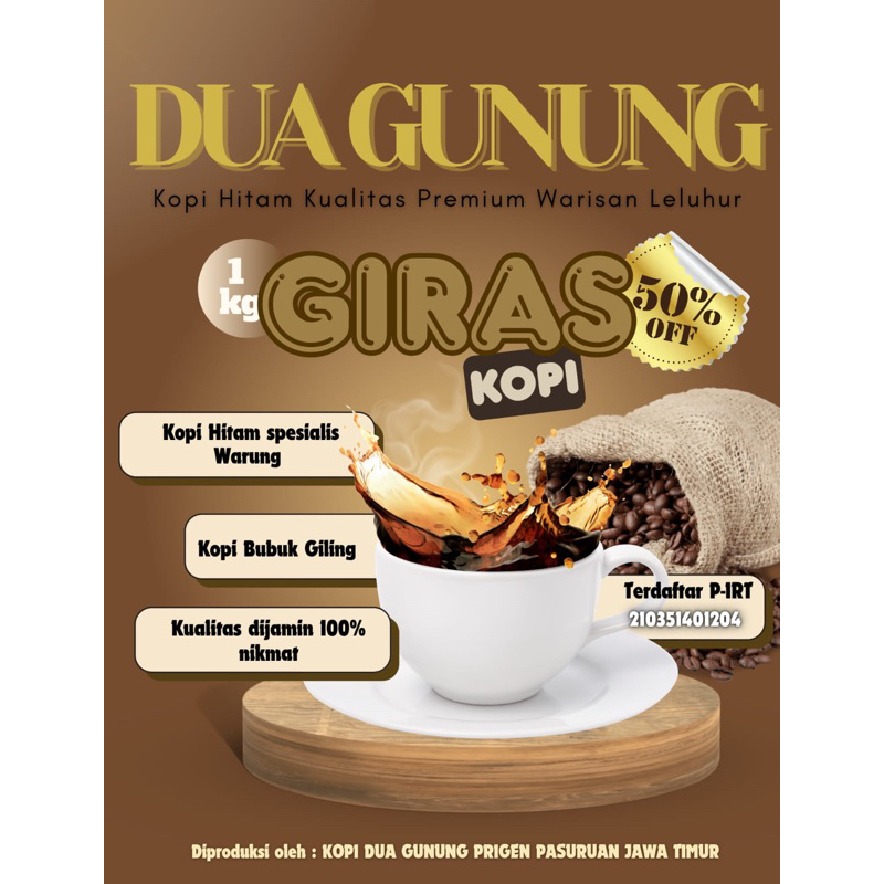 

KOPI BUBUK GIRAS NIKMAT DAN MANTAP ISI 1 kg