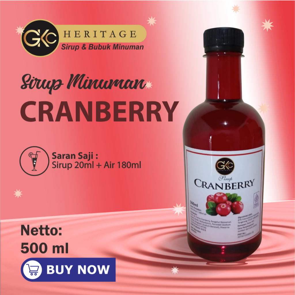 

GKC Heritage Sirup Premium Rasa Cranberry 500ml