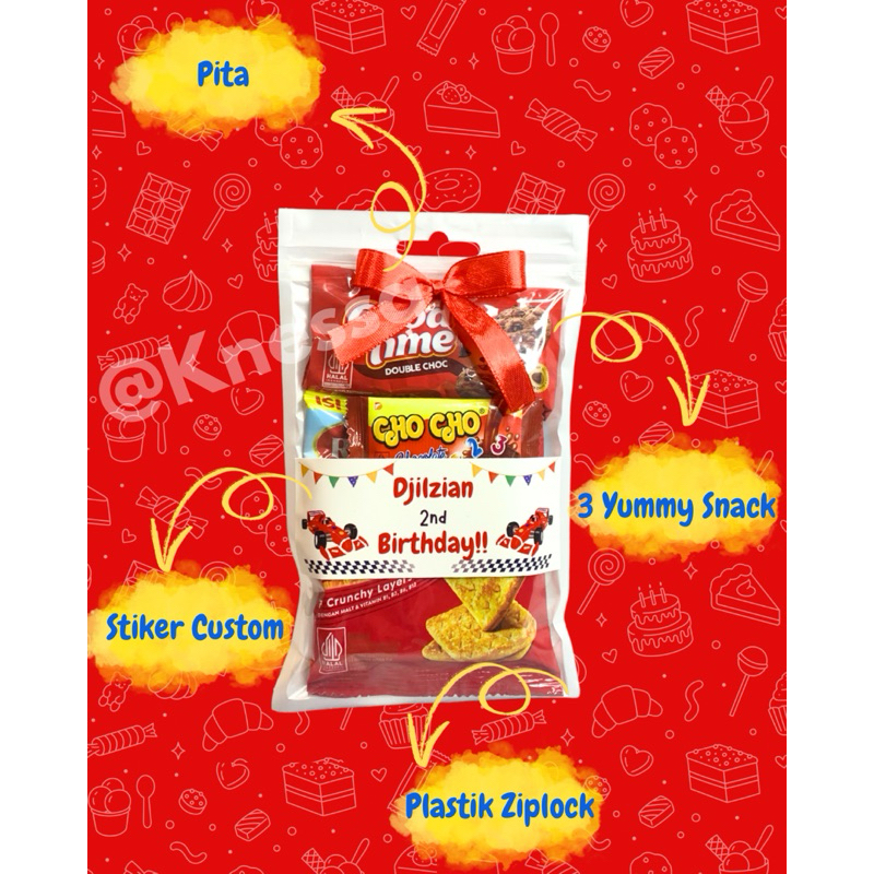 

Mini Gift Snack Tema Merah / Mini Hampers Ulang Tahun / Mini Hampers / Mini Gift