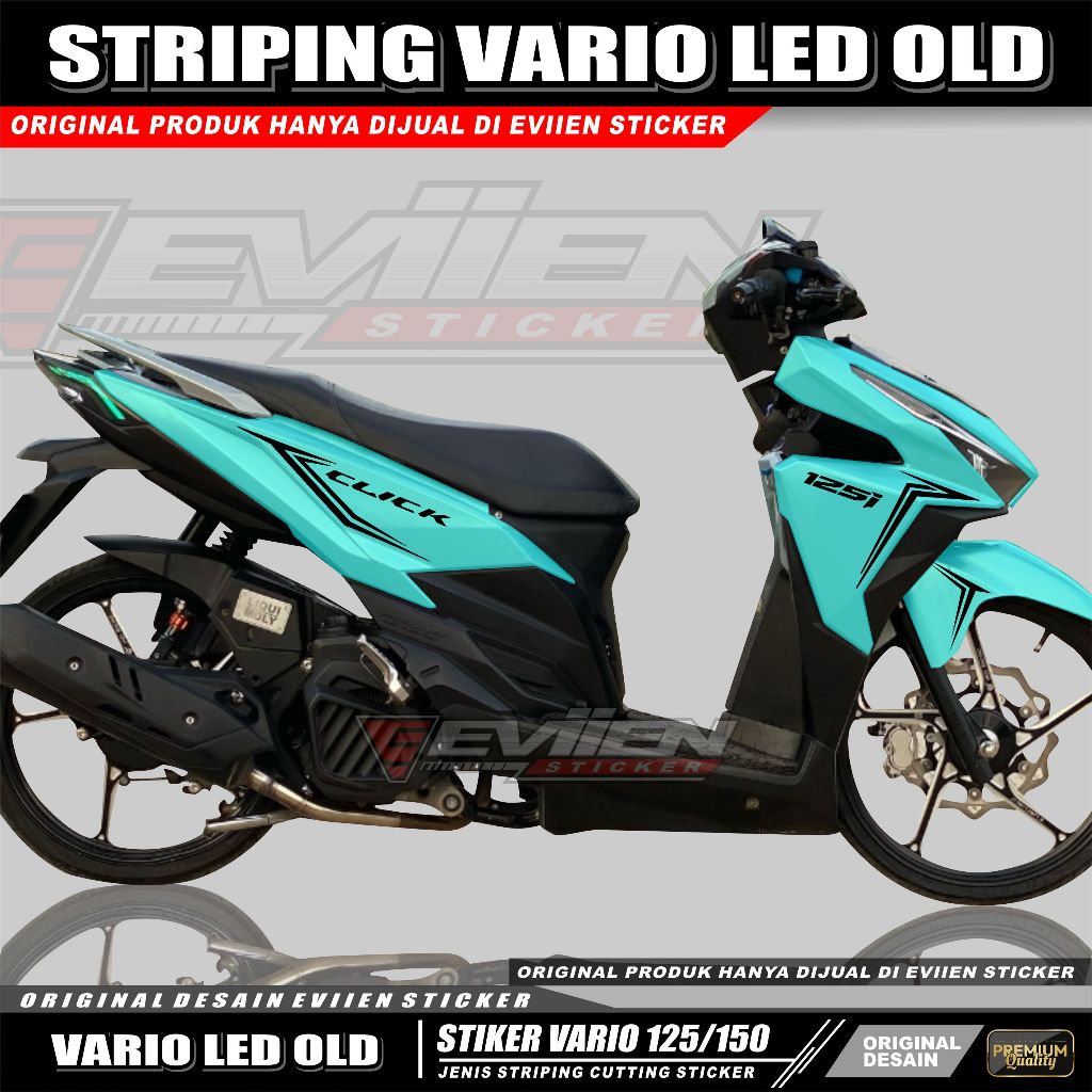 STIKER STRIPING MOTOR VARIO LED OLD 125 / 150 TAHUN 2015 2016 2017 2018 CUTTING STICKER VARIASI