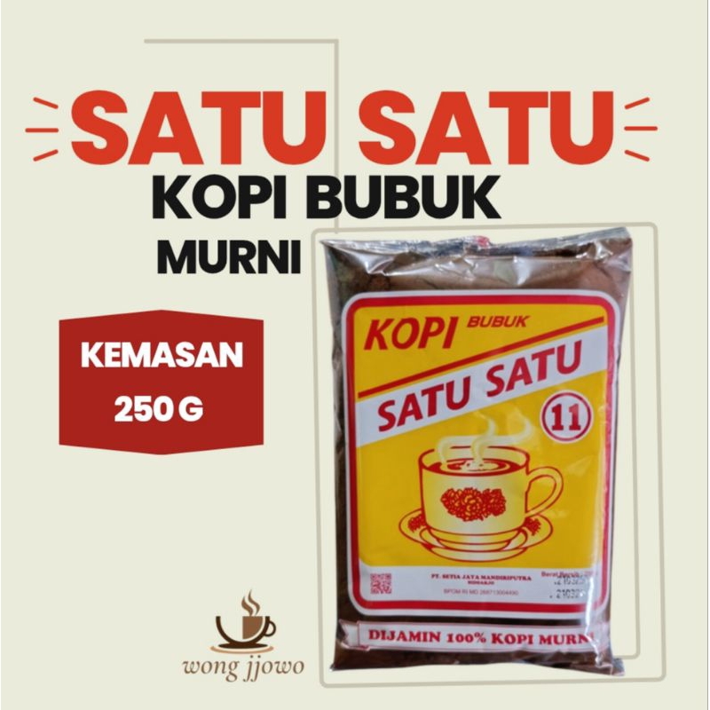 

KOPI BUBUK SATU SATU | MURNI 100% | KEMASAN 250 gram