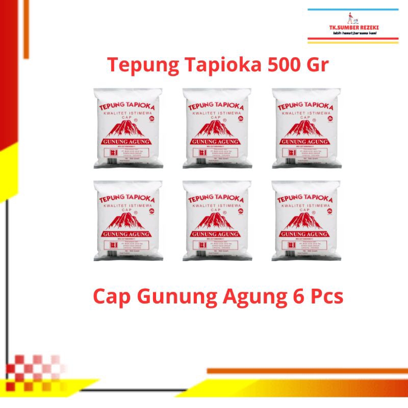 

[PAKET HEMAT ISI 6] Tepung Tapioka kwalitet Istimewa Cap Gunung Agung PROMO MURAH