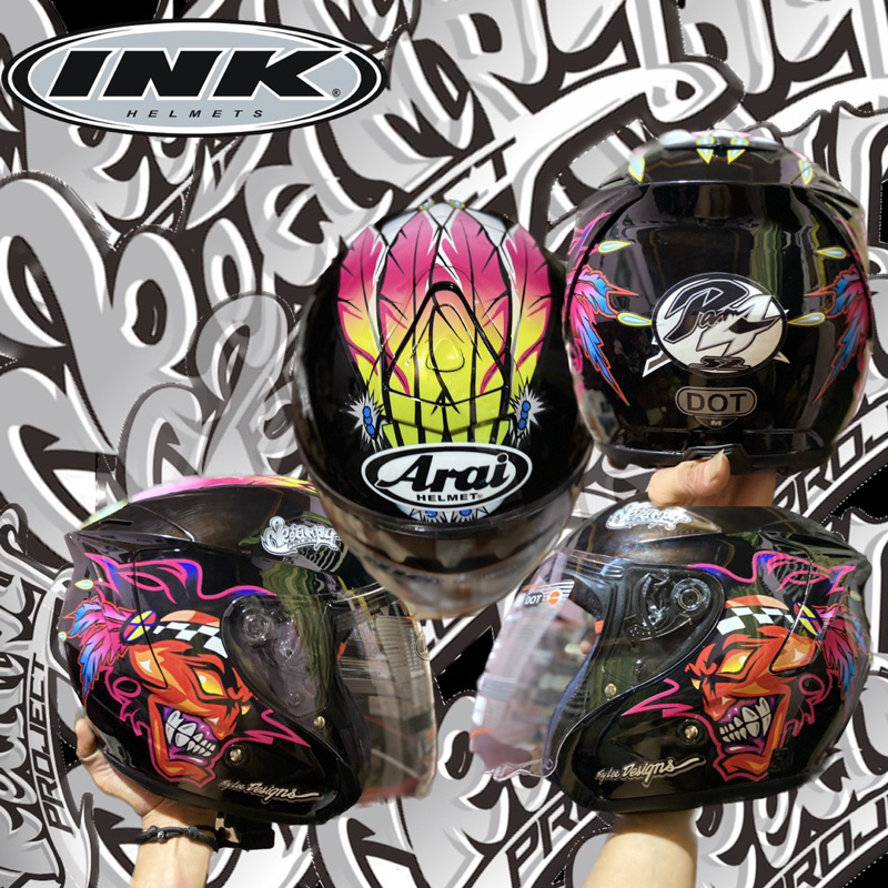 DECAL HELM MOTIF ARAI RUSSEL,UNIVERSAL