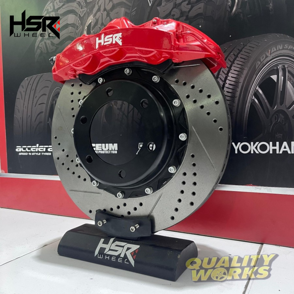 BBK PAJERO SPORT 6 POT - BBK HSR 6 PISTON MZGT6 FRONT 355X32 DRILLED SLOTTED PAJERO SPORT